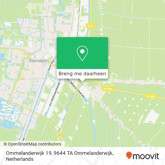 Ommelanderwijk 19, 9644 TA Ommelanderwijk kaart