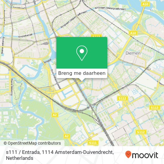 s111 / Entrada, 1114 Amsterdam-Duivendrecht kaart