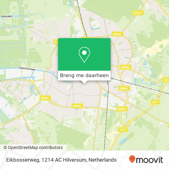 Eikbosserweg, 1214 AC Hilversum kaart