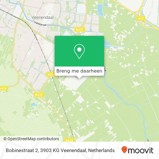 Bobinestraat 2, 3903 KG Veenendaal kaart