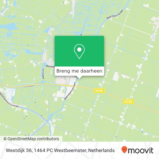 Westdijk 36, 1464 PC Westbeemster kaart