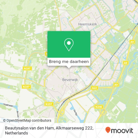 Beautysalon van den Ham, Alkmaarseweg 222 kaart