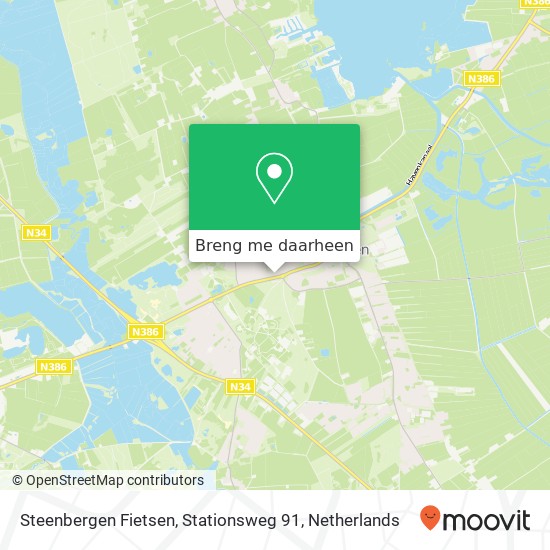 Steenbergen Fietsen, Stationsweg 91 kaart