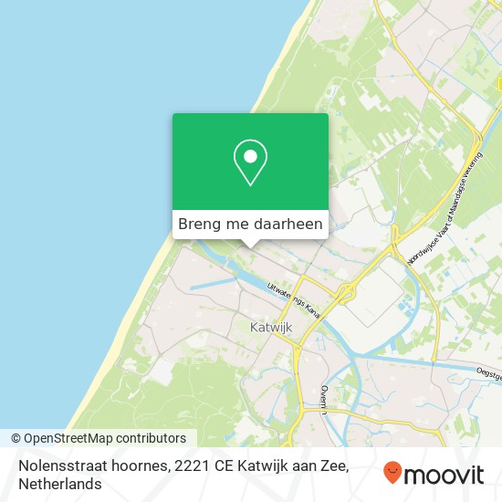 Nolensstraat hoornes, 2221 CE Katwijk aan Zee kaart