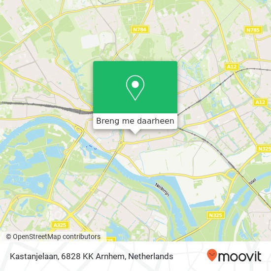 Kastanjelaan, 6828 KK Arnhem kaart