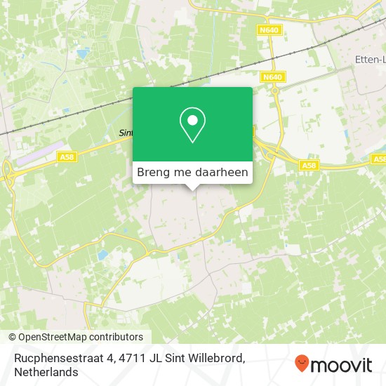 Rucphensestraat 4, 4711 JL Sint Willebrord kaart