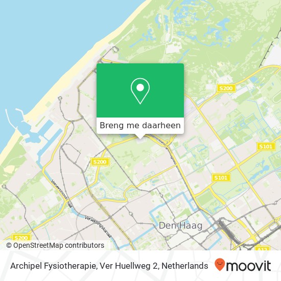 Archipel Fysiotherapie, Ver Huellweg 2 kaart