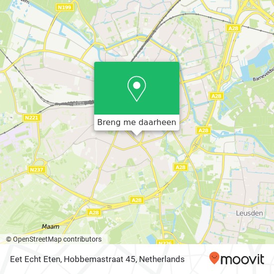 Eet Echt Eten, Hobbemastraat 45 kaart