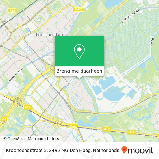 Krooneendstraat 3, 2492 NG Den Haag kaart