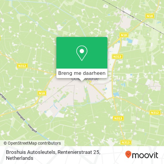 Broshuis Autosleutels, Rentenierstraat 25 kaart