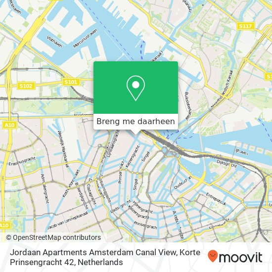 Jordaan Apartments Amsterdam Canal View, Korte Prinsengracht 42 kaart