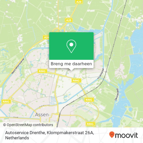 Autoservice Drenthe, Klompmakerstraat 26A kaart