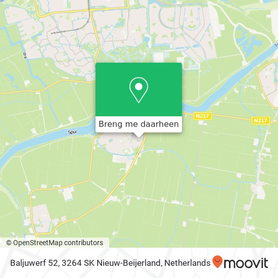 Baljuwerf 52, 3264 SK Nieuw-Beijerland kaart