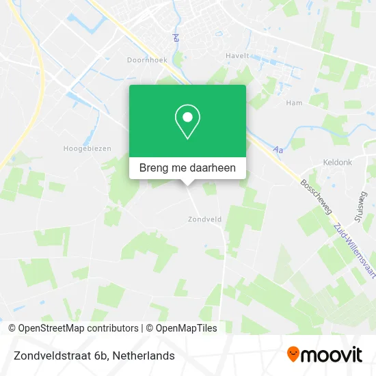 Zondveldstraat 6b, 5465 PJ Veghel kaart