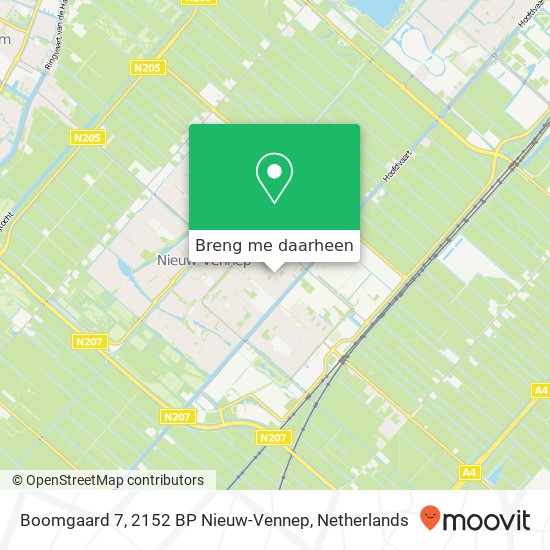 Boomgaard 7, 2152 BP Nieuw-Vennep kaart