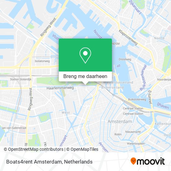 Boats4rent Amsterdam kaart