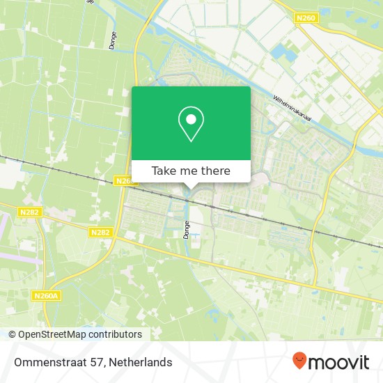 Ommenstraat 57, 5045 TM Tilburg kaart