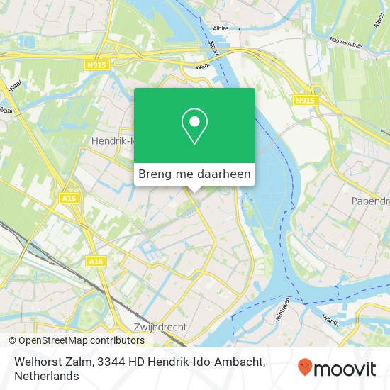 Welhorst Zalm, 3344 HD Hendrik-Ido-Ambacht kaart