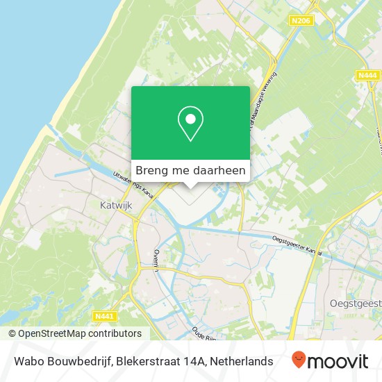 Wabo Bouwbedrijf, Blekerstraat 14A kaart