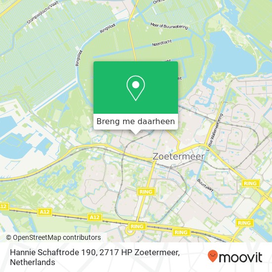 Hannie Schaftrode 190, 2717 HP Zoetermeer kaart