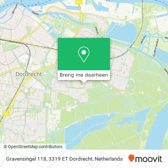 Gravensingel 118, 3319 ET Dordrecht kaart
