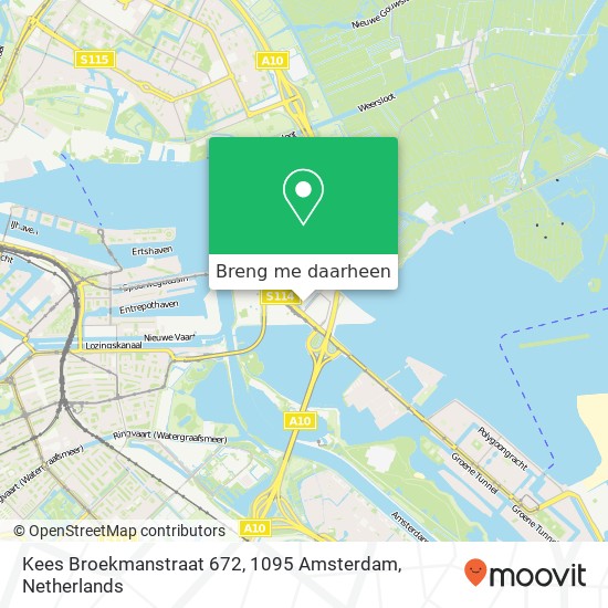 Kees Broekmanstraat 672, 1095 Amsterdam kaart