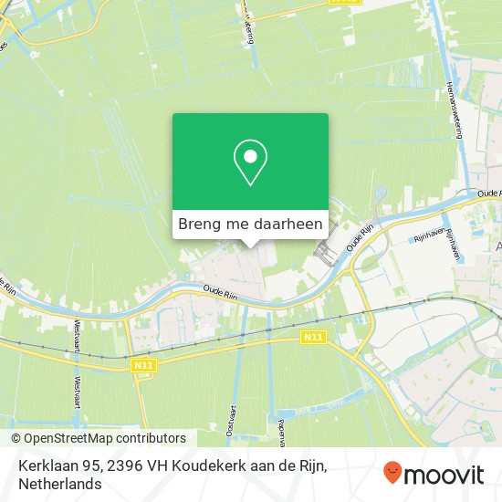 Kerklaan 95, 2396 VH Koudekerk aan de Rijn kaart