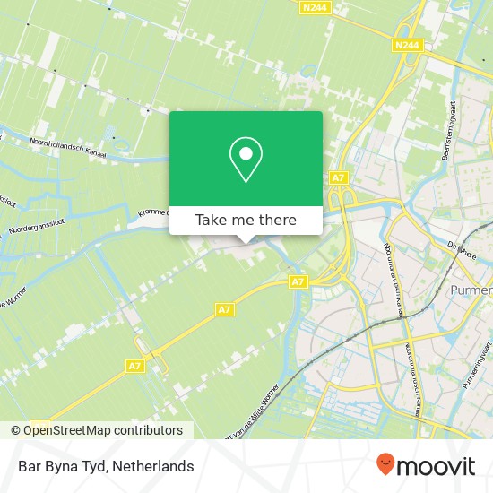 Bar Byna Tyd, Noorderweg 162A kaart
