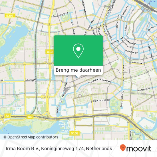 Irma Boom B.V., Koninginneweg 174 kaart