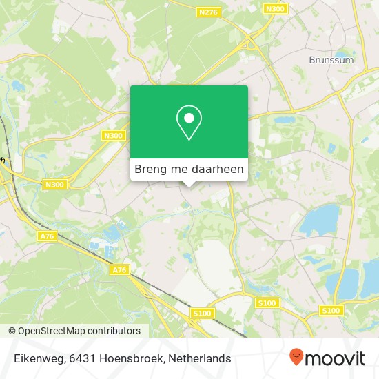 Eikenweg, 6431 Hoensbroek kaart