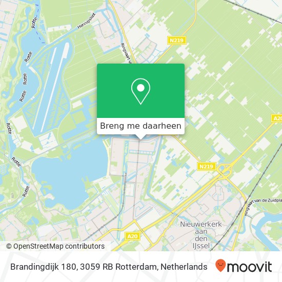 Brandingdijk 180, 3059 RB Rotterdam kaart