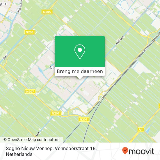 Sogno Nieuw Vennep, Venneperstraat 18 kaart