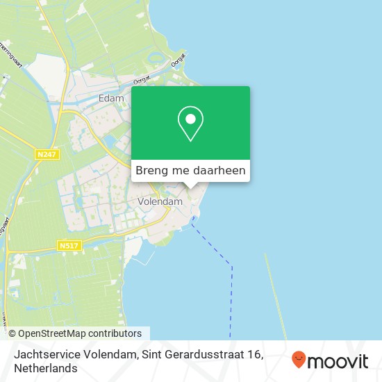 Jachtservice Volendam, Sint Gerardusstraat 16 kaart