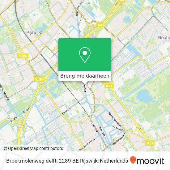 Broekmolenweg delft, 2289 BE Rijswijk kaart