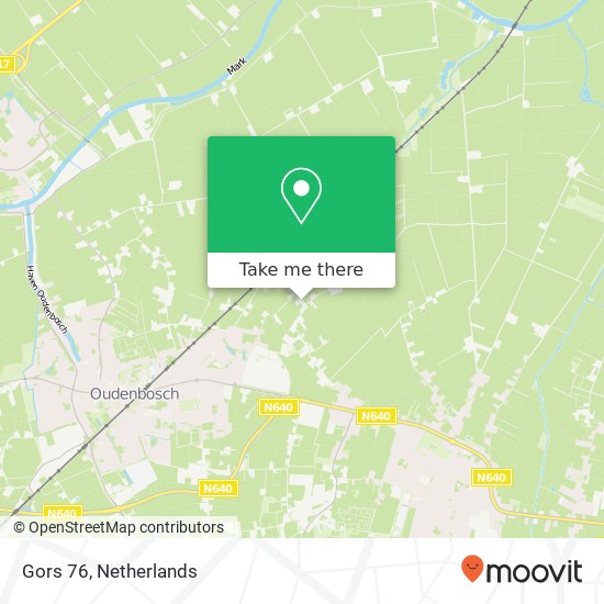 Gors 76, 4741 TE Hoeven kaart