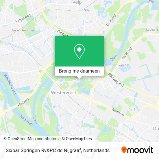 Sixbar Springen Rv&PC de Nijgraaf kaart