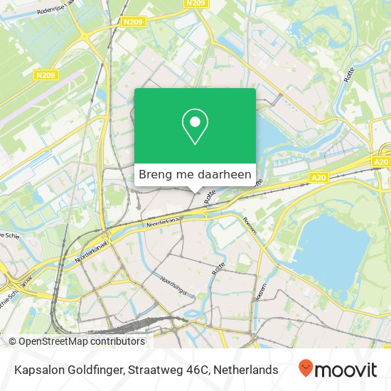 Kapsalon Goldfinger, Straatweg 46C kaart