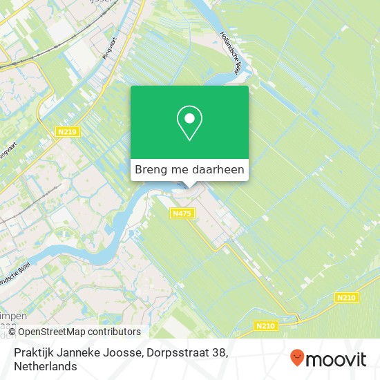 Praktijk Janneke Joosse, Dorpsstraat 38 kaart