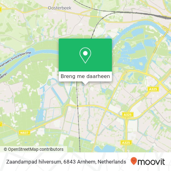 Zaandampad hilversum, 6843 Arnhem kaart