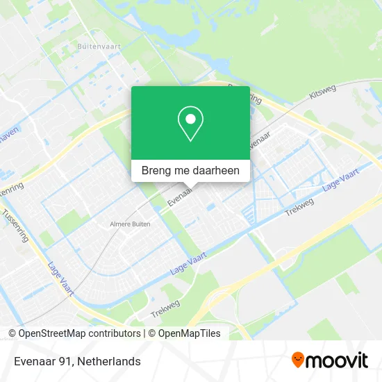 Evenaar 91 kaart