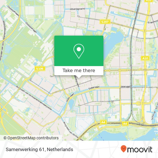 Samenwerking 61, 1068 RP Amsterdam kaart