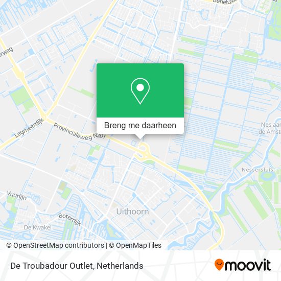 De Troubadour Outlet kaart
