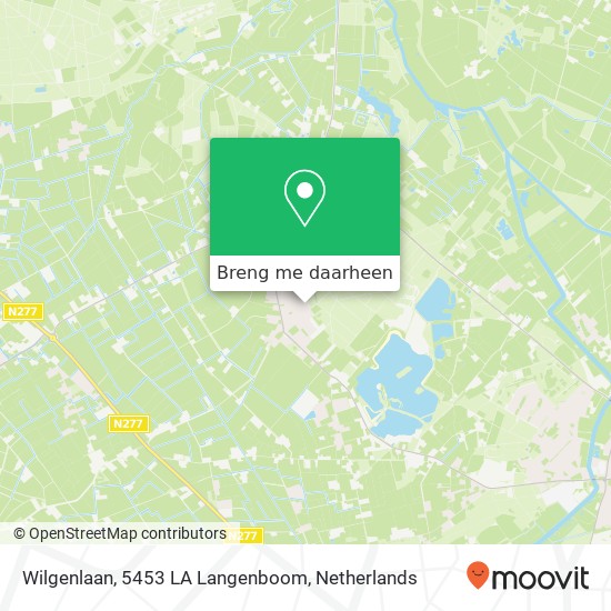 Wilgenlaan, 5453 LA Langenboom kaart