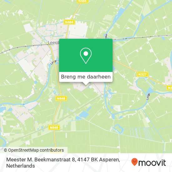 Meester M. Beekmanstraat 8, 4147 BK Asperen kaart