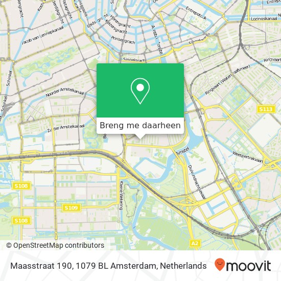 Maasstraat 190, 1079 BL Amsterdam kaart