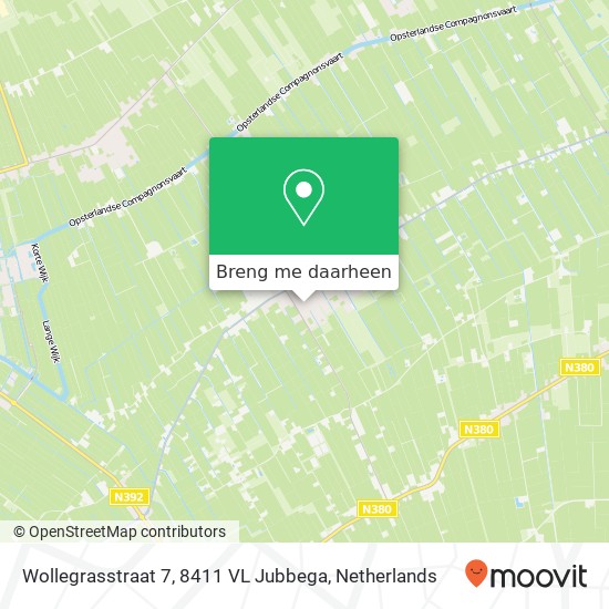 Wollegrasstraat 7, 8411 VL Jubbega kaart