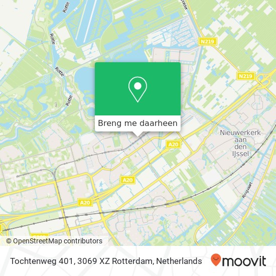 Tochtenweg 401, 3069 XZ Rotterdam kaart