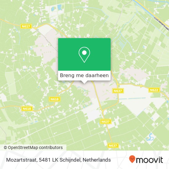 Mozartstraat, 5481 LK Schijndel kaart