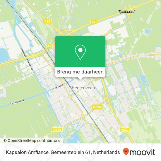 Kapsalon Amfiance, Gemeenteplein 61 kaart