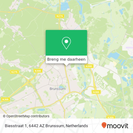 Biesstraat 1, 6442 AZ Brunssum kaart